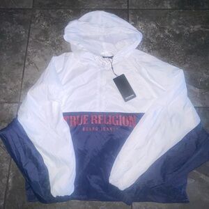 True Religion Cropped Windbreaker Jacket Women’s M NWT